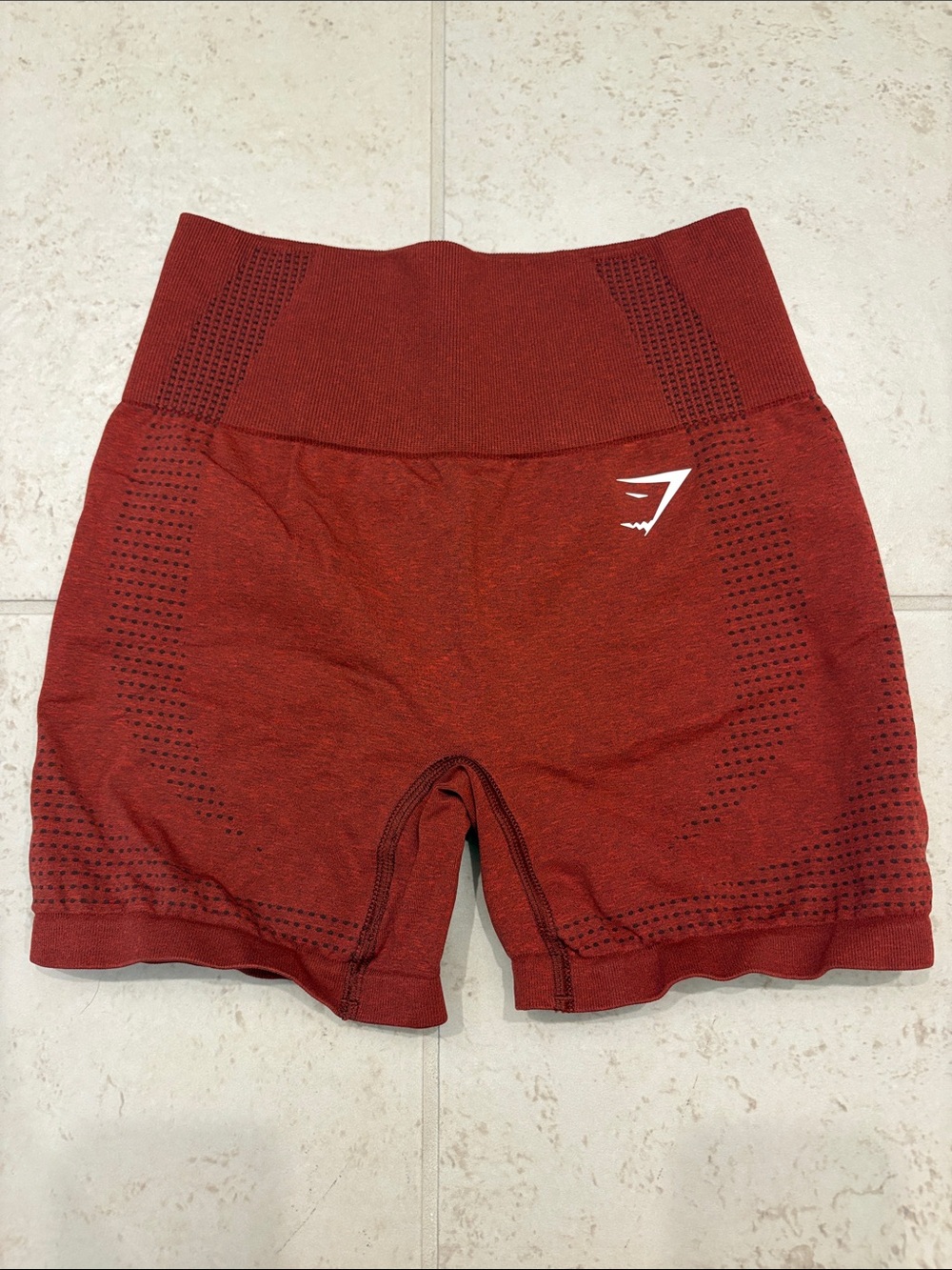Gymshark Seamless High-Waist Bike Shorts - Rust Red